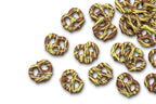 Milk Chocolatey Mini Pretzels with Pistachio Flavored Drizzle