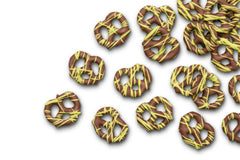 Milk Chocolatey Mini Pretzels with Pistachio Flavored Drizzle